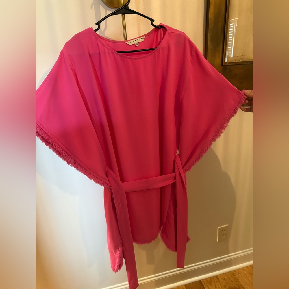 Bright Pink Kaftan with Belt